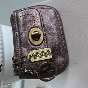 COACH Bronze Legacy Garcia 65th Anniversary Leather Card Coin Key Charm